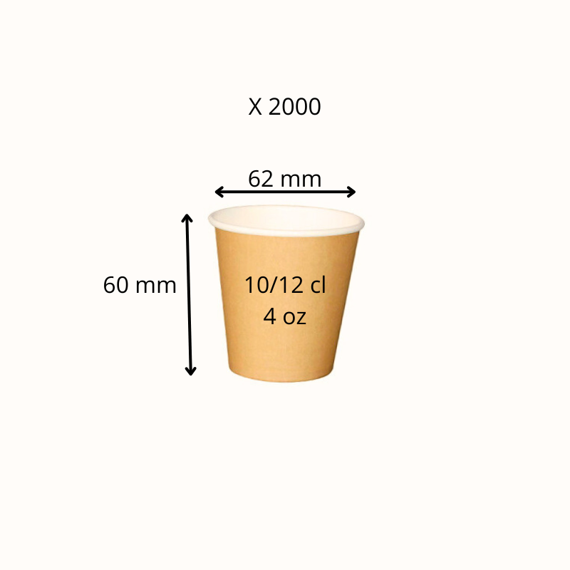 Gobelet en carton kraft brun 10/12 cl (4 oz)